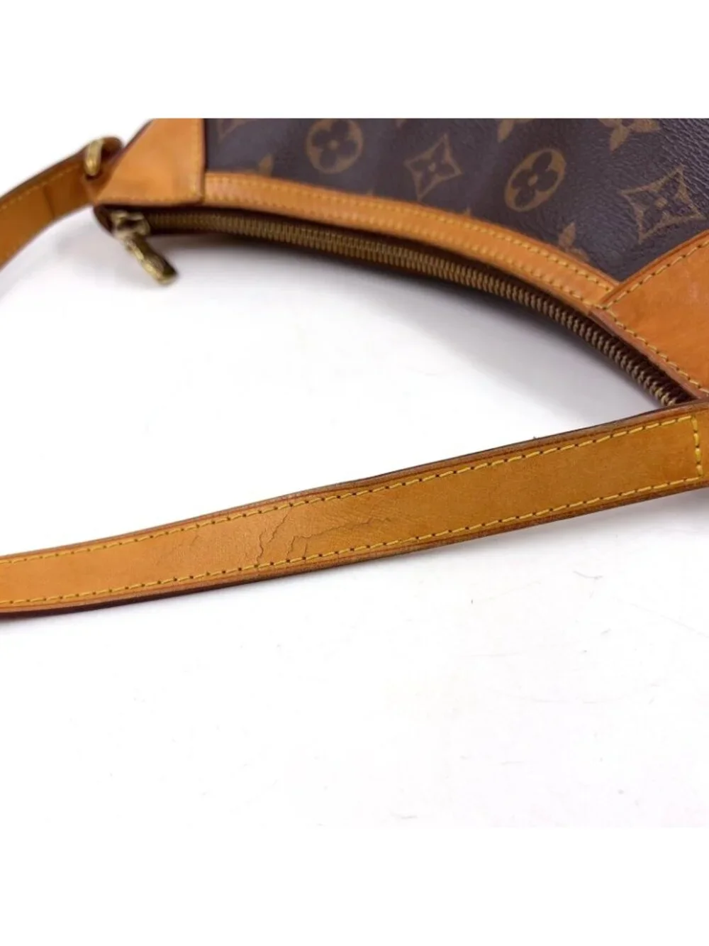 Louis Vuitton Odeon PM Monogram Leather Brown Light Shoulder Bag Gold